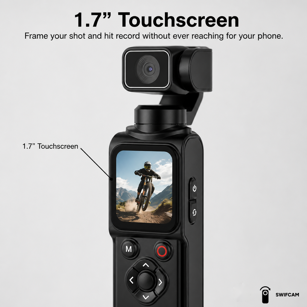 1.7 inch touchscreen control, no phone required